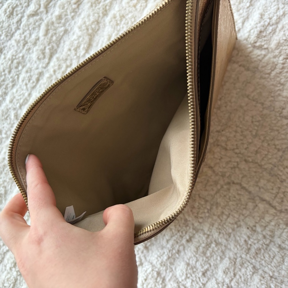 J Crew Gold Metallic Clutch - Picture 4 of 6